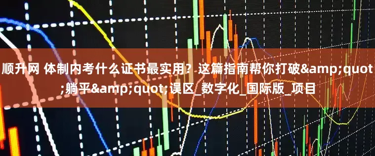 顺升网 体制内考什么证书最实用？这篇指南帮你打破"躺平"误区_数字化_国际版_项目