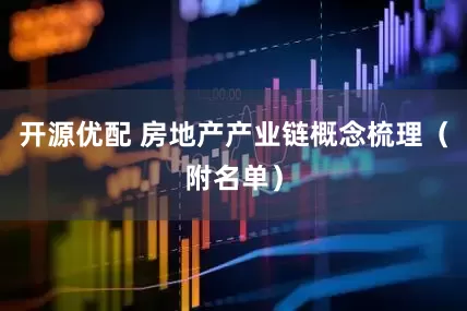开源优配 房地产产业链概念梳理（附名单）